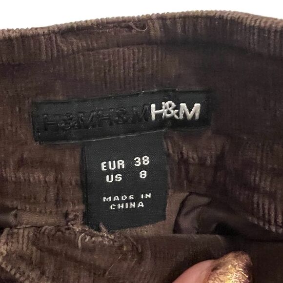 Wide leg capri cuffed corduroys - Picture 2 of 5